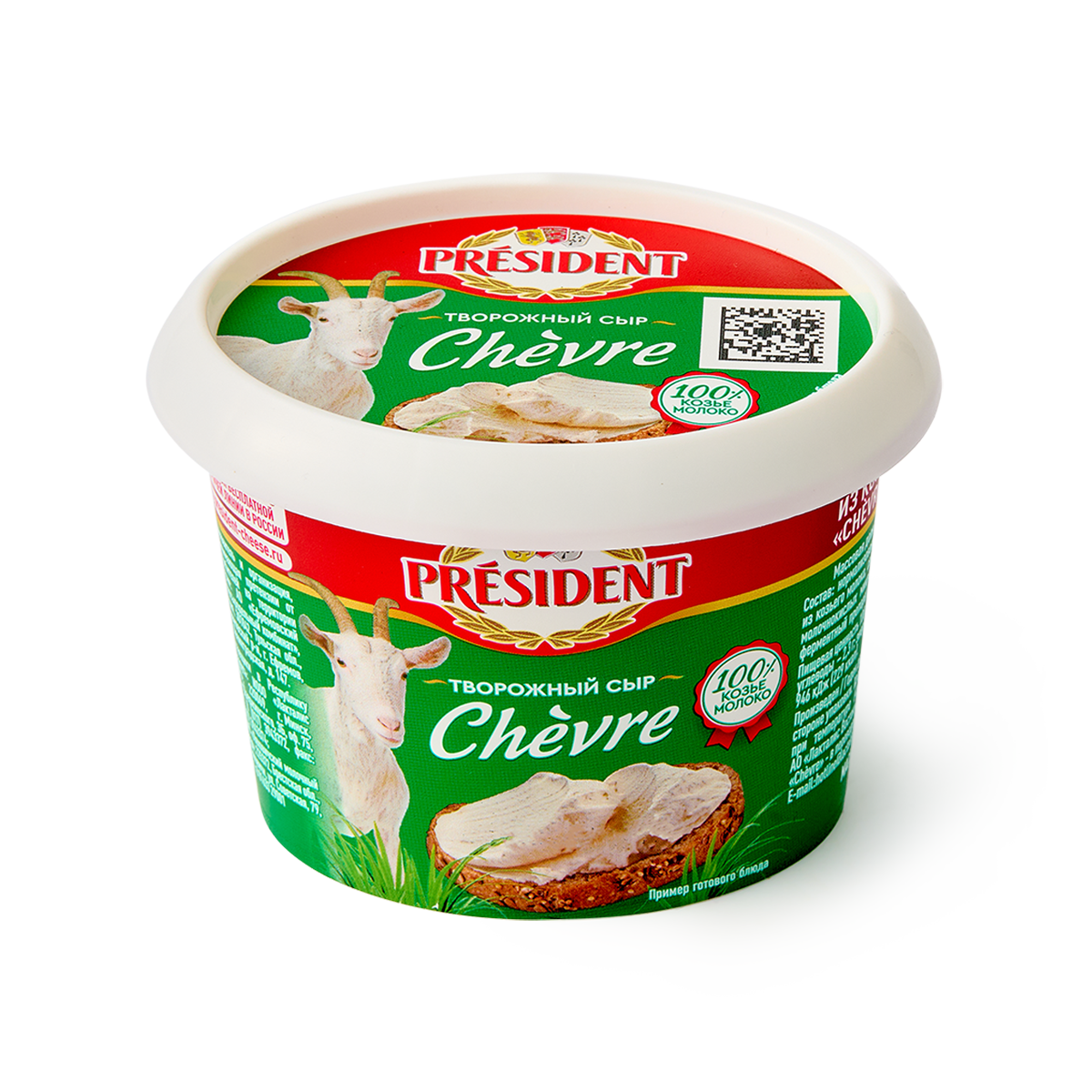 Изображение товара Сыр козий творожный Chevre President 65% 140 г