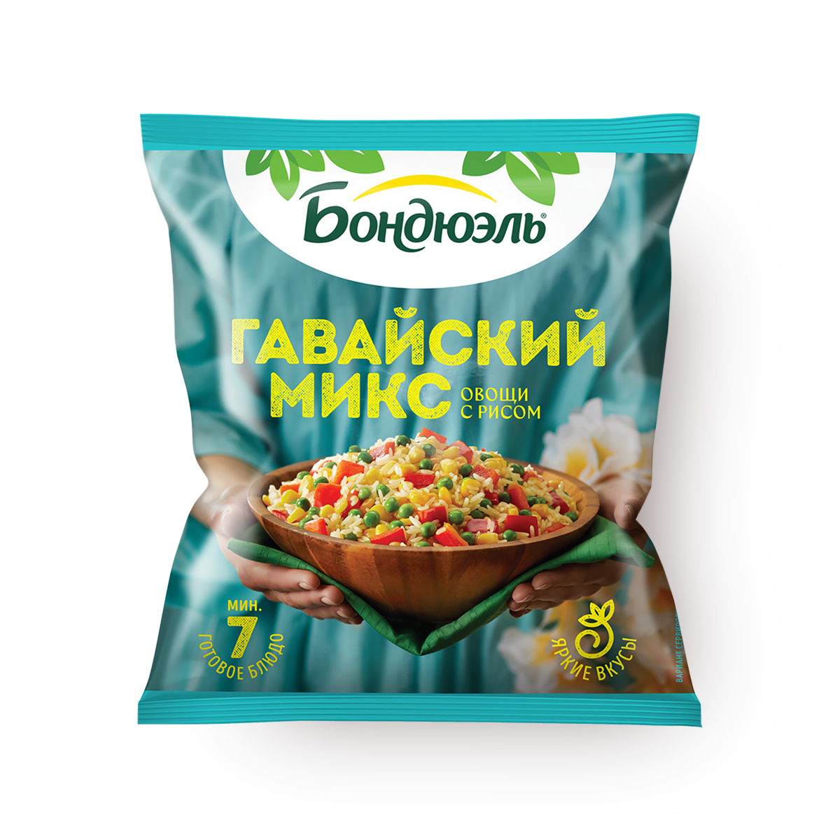Изображение товара Гавайский микс «Бондюэль» овощи с рисом замороженный 400 г