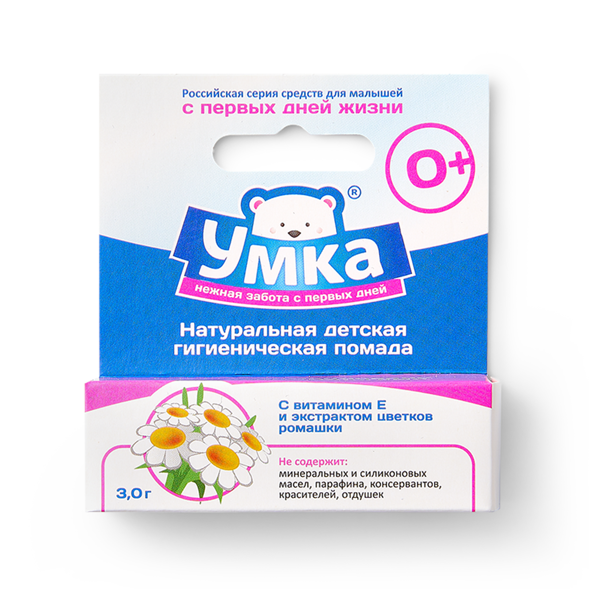 Изображение товара Помада гигиеническая детская «Умка» натуральная 3 г