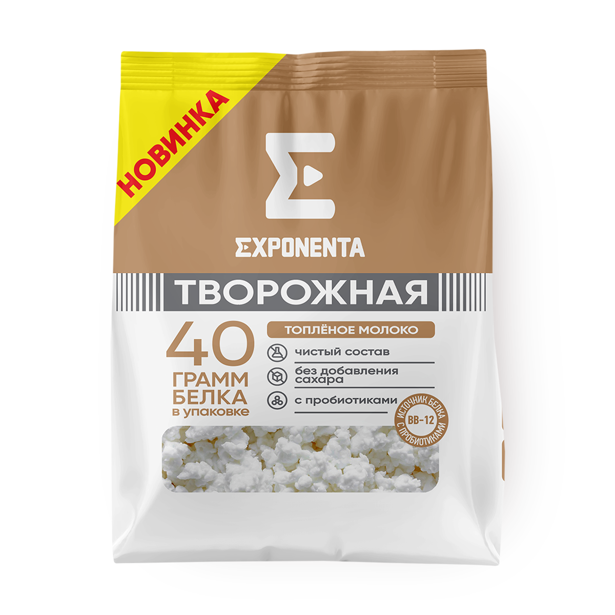 Изображение товара Масса творожная Exponenta со вкусом топлёное молоко 250 г