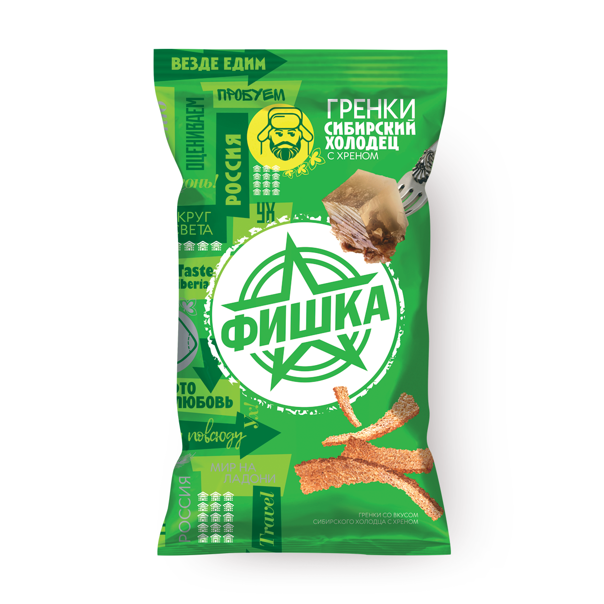 Изображение товара Гренки «Фишка» Сибирский холодец с хреном 120 г