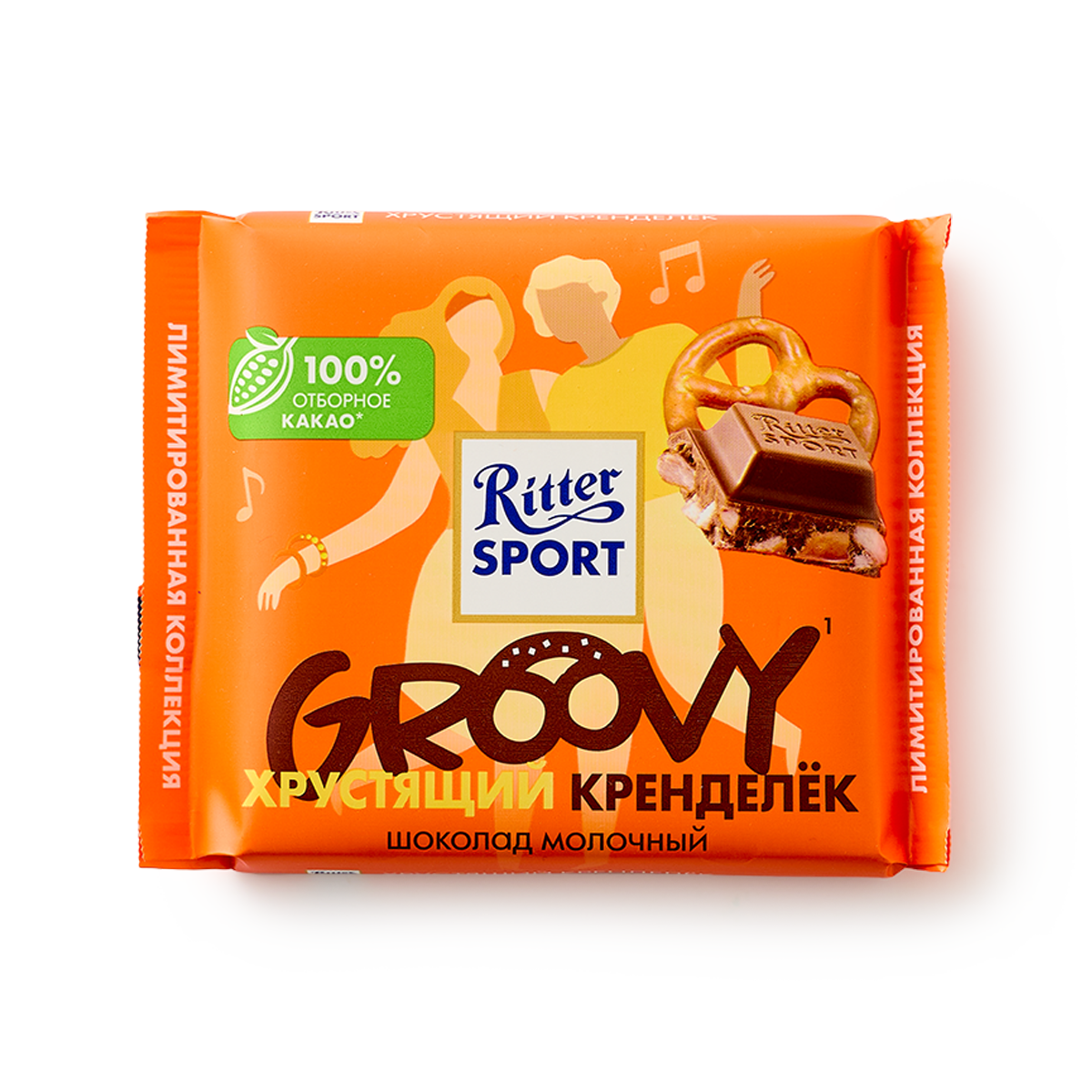 Изображение товара Шоколад молочный Ritter Sport Хрустящий кренделёк 100 г