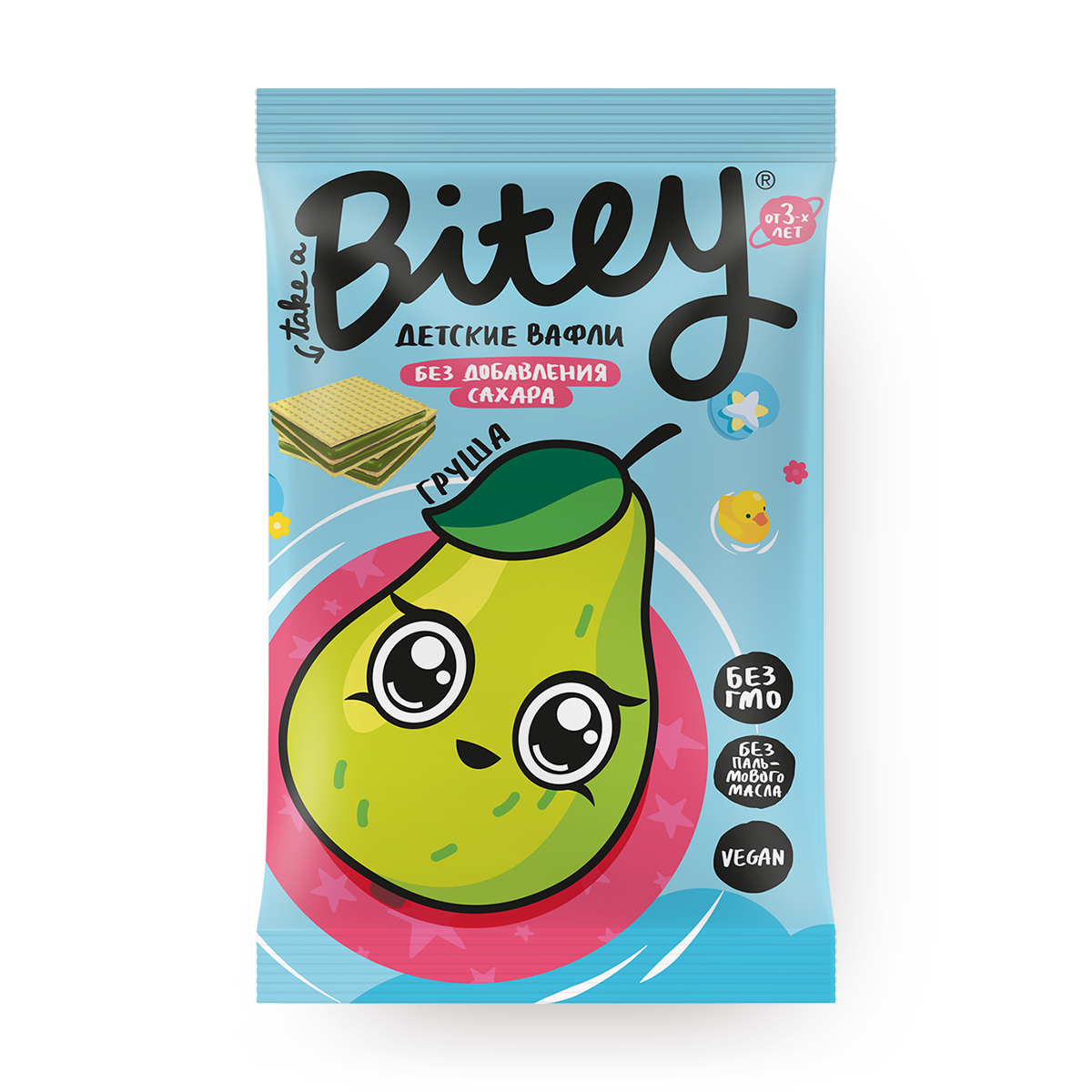 Изображение товара Вафли Take a Bitey груша-брокколи без добавленного сахара vegan 35 г
