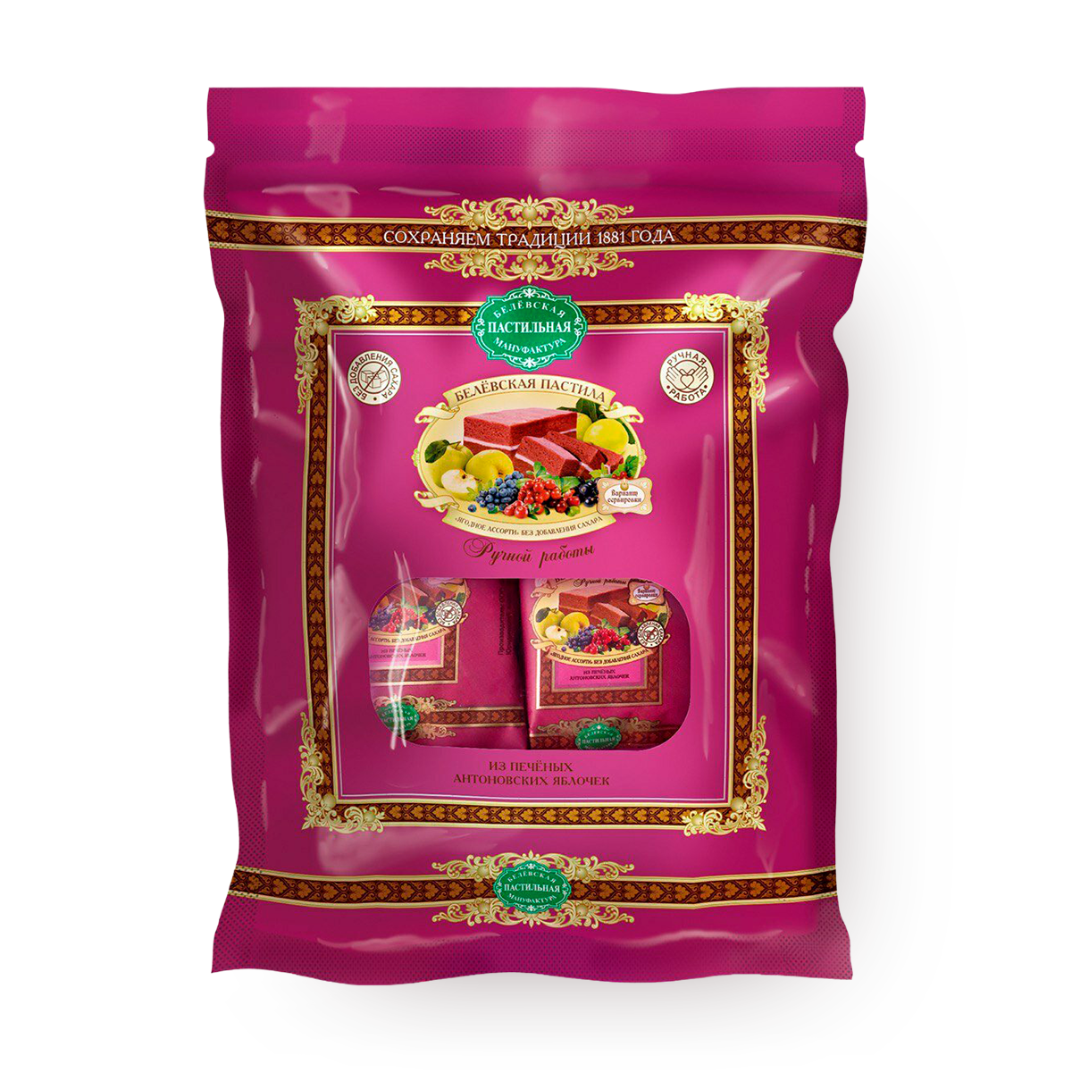 Изображение товара Пастила «Белёвская» ягодный микс порционная 100 г