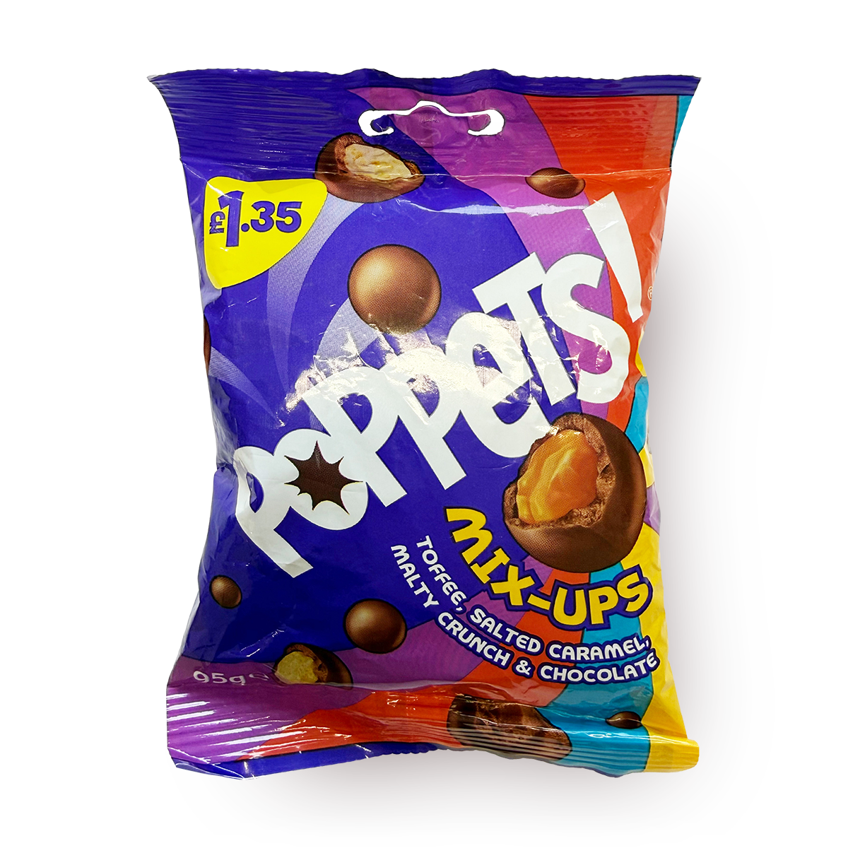 Изображение товара Драже Poppets Mix Ups тоффи, солёная карамель, молочный шоколад 95 г