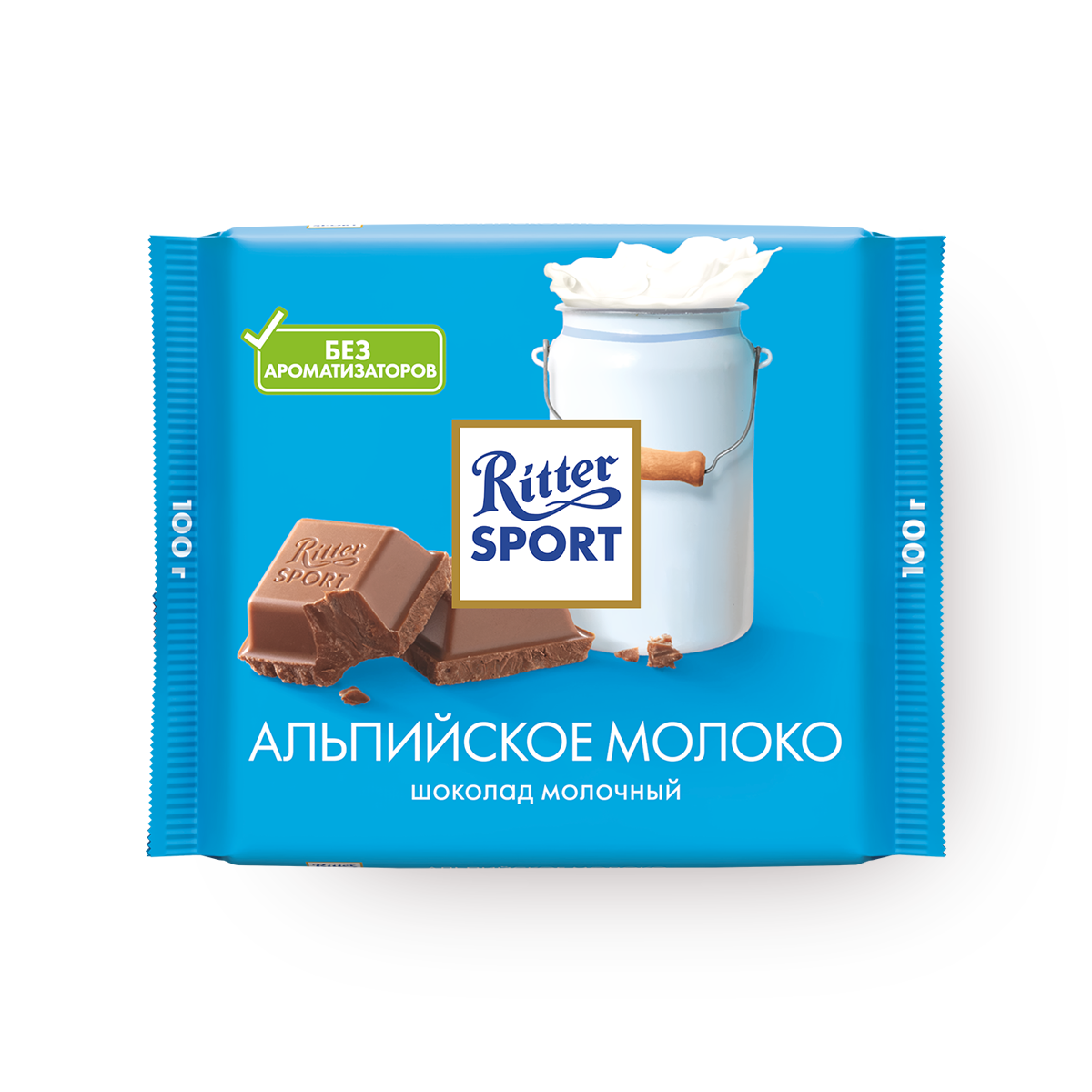 Изображение товара Шоколад молочный Ritter Sport с альпийским молоком 100 г