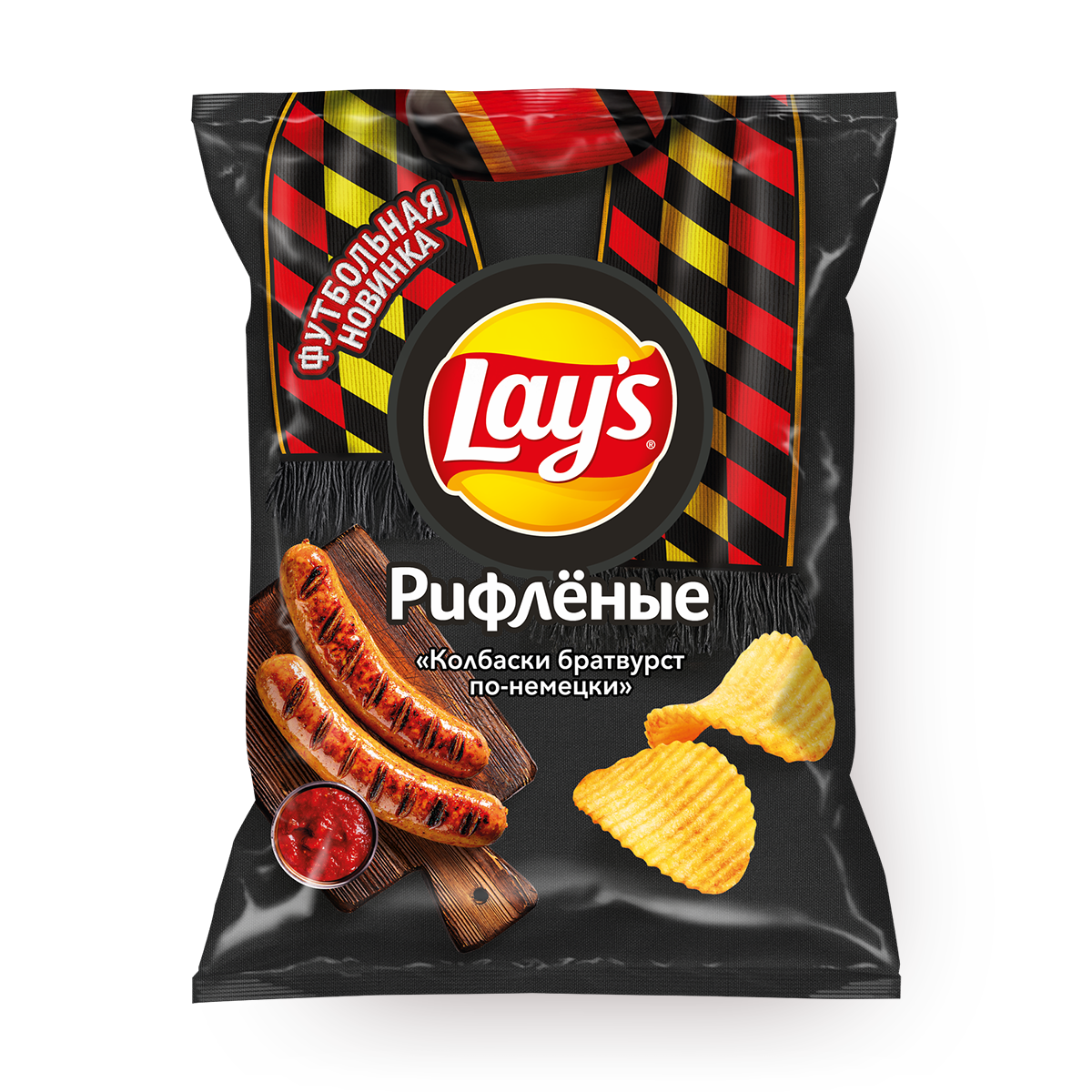 Изображение товара Чипсы картофельные Lay's Рифленые Колбаски Братвурст 105 г