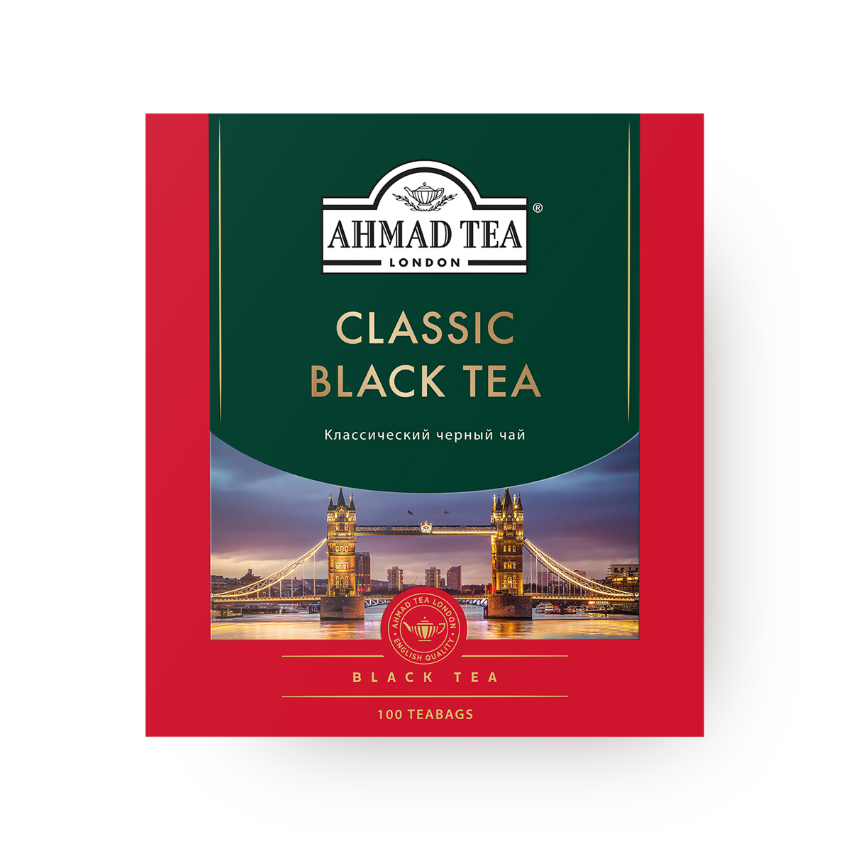 Изображение товара Чай чёрный Classic Ahmad Tea в пакетиках 100 шт.