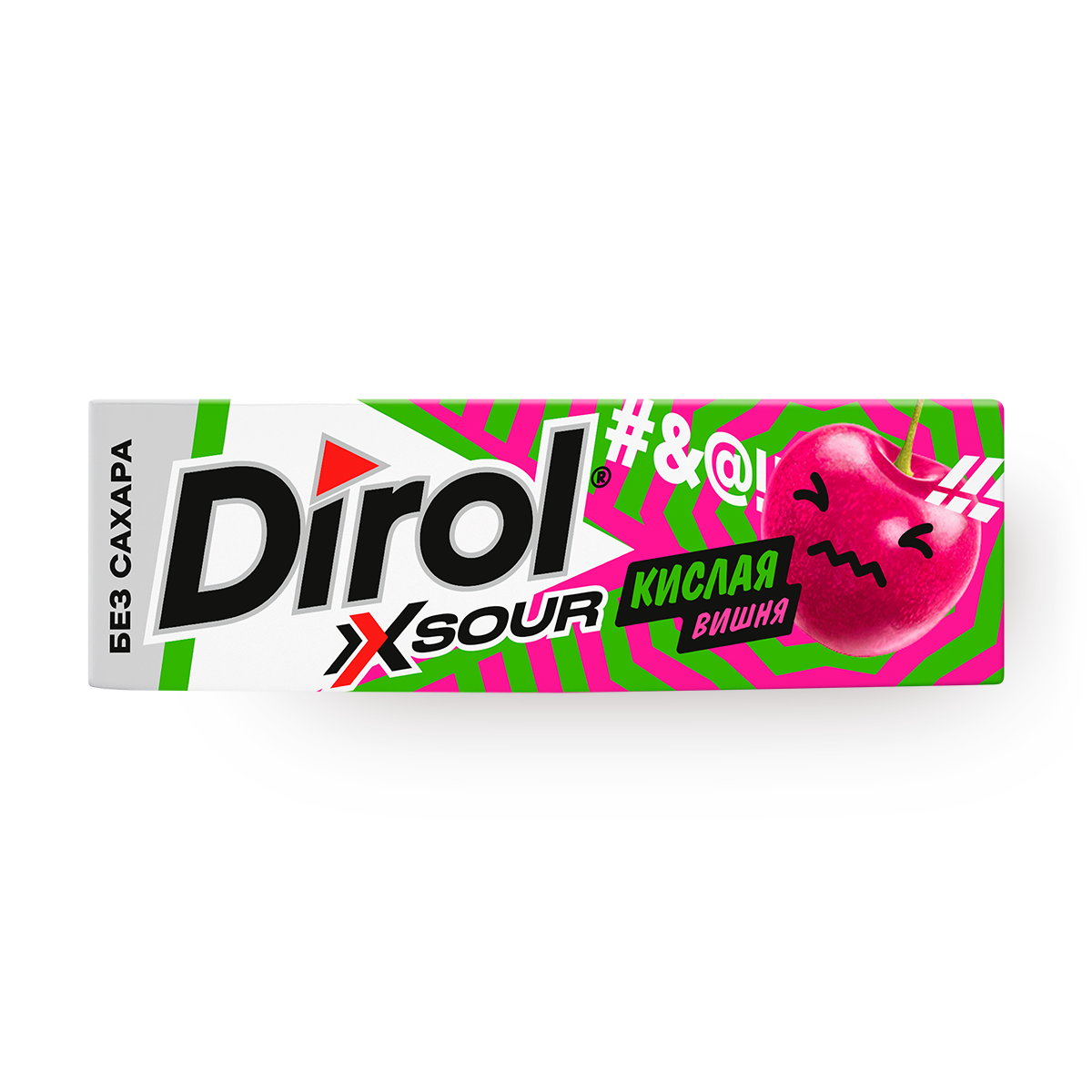 Изображение товара Жевательная резинка Dirol X Sour Кислая вишня без сахара 13,6 г