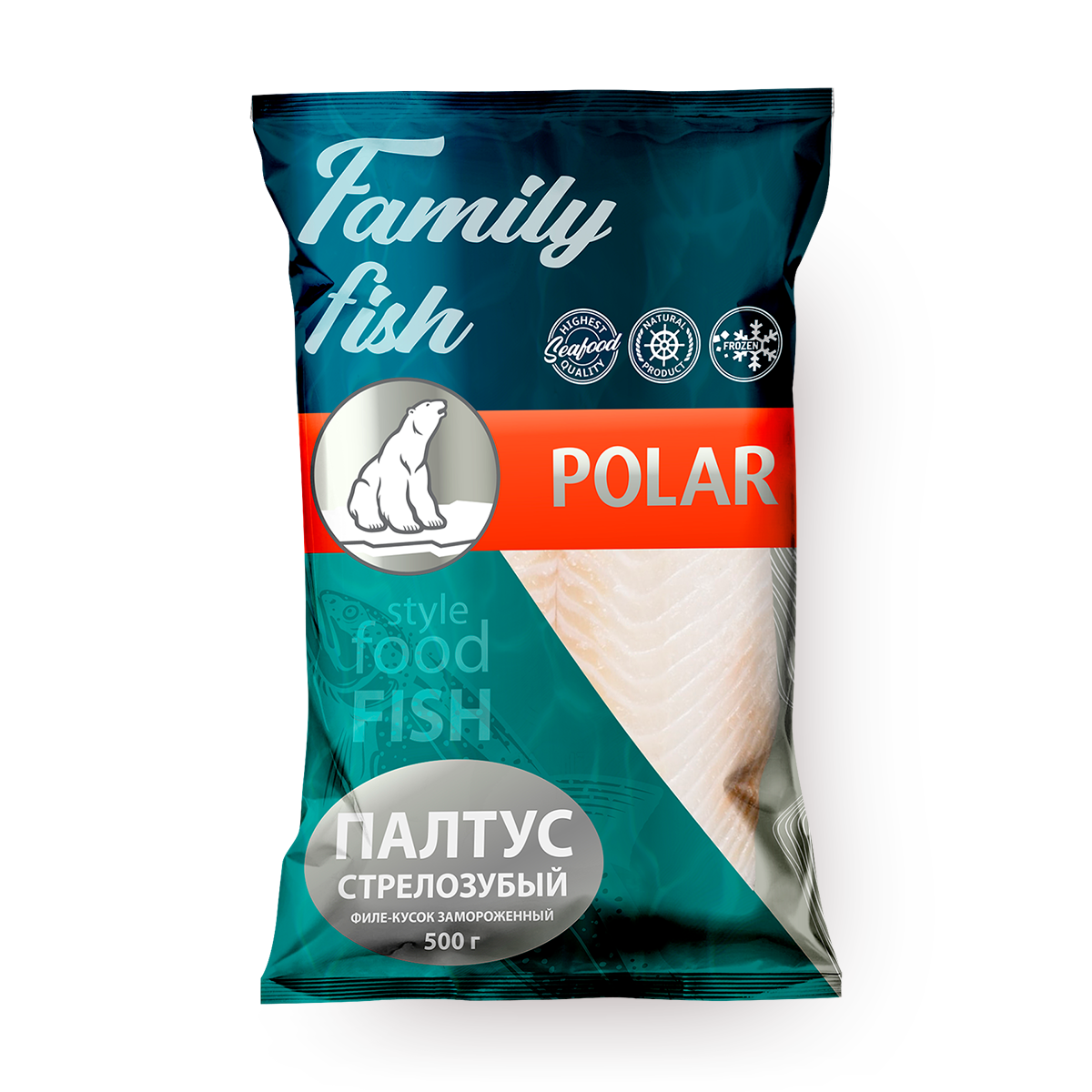 Изображение товара Палтус филе Polar с кожей замороженный 500 г