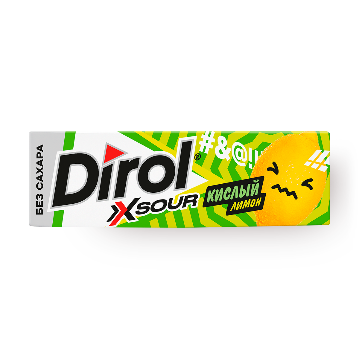 Изображение товара Жевательная резинка Dirol X Sour Кислый лимон без сахара 13,6 г
