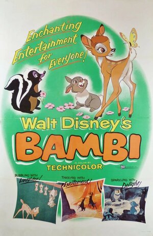 Постер: (Бемби, 1942 - вся информация о мультфильме на FilmNavi.ru