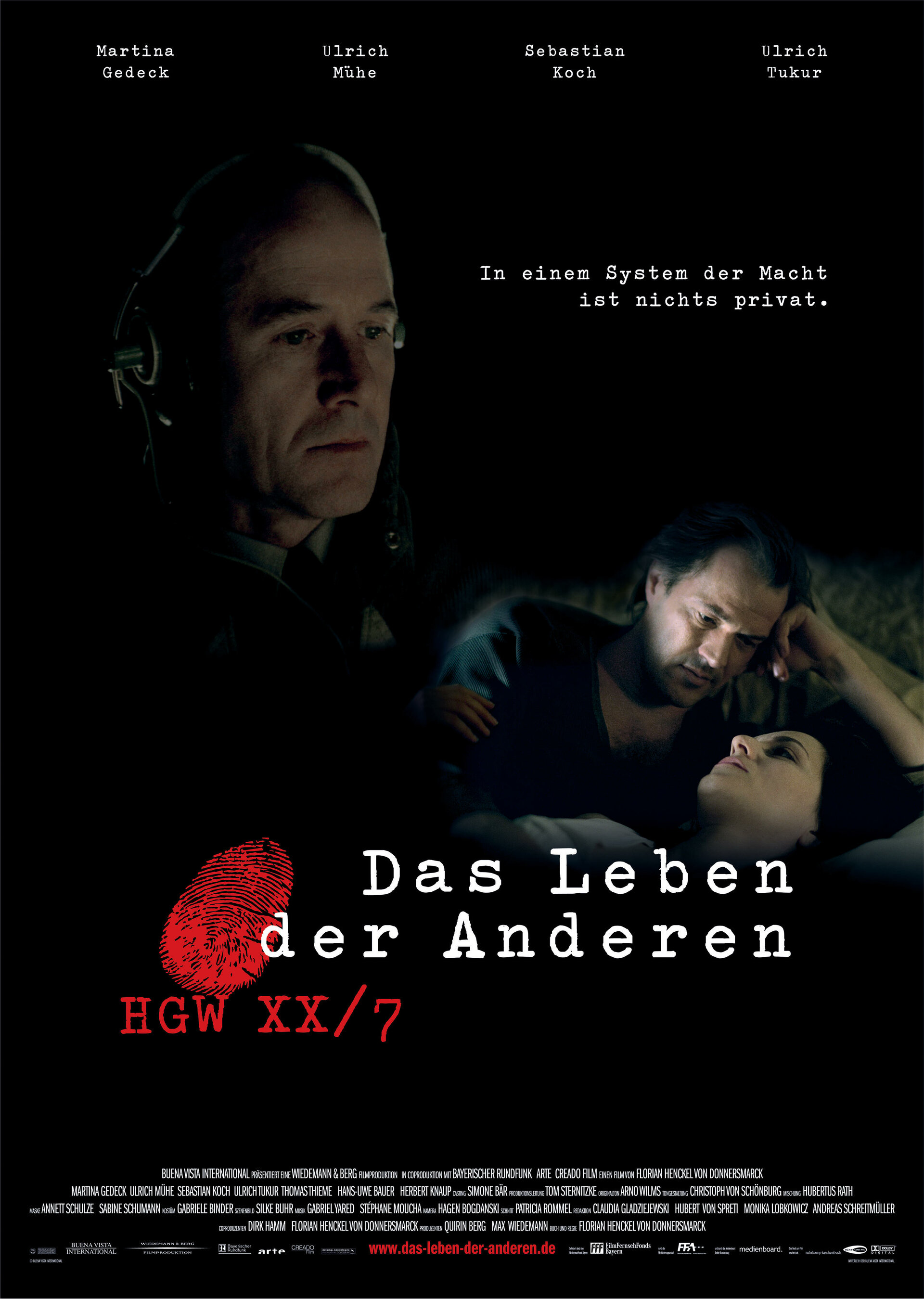 Постеры: Жизнь других / Постер фильма «Жизнь других» (2006) #1817030