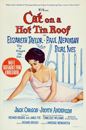 Постер: (Кошка на раскаленной крыше, 1958 - вся информация о фильме на FilmNavi.ru