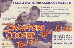 Постер: (Сегодня мы живём, 1933 - вся информация о фильме на FilmNavi.ru