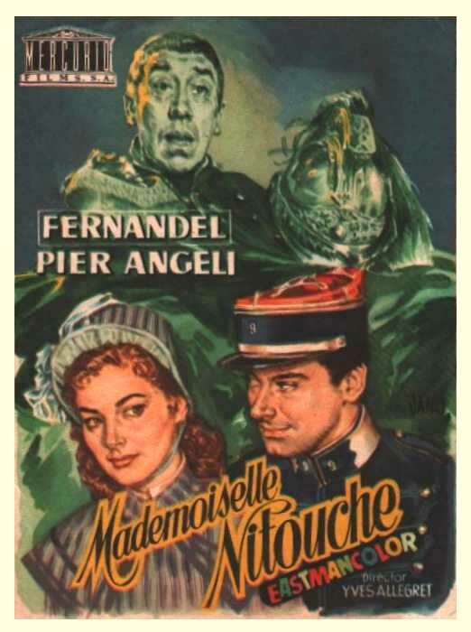 Постеры: Мадемуазель Нитуш / Постер фильма «Мадемуазель Нитуш» (1954 ...