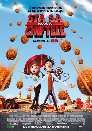 Постер: (Облачно, возможны осадки в виде фрикаделек, 2009 - вся информация о мультфильме на FilmNavi.ru