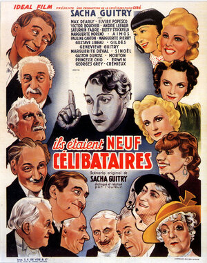 Постер: (Жили-были девять холостяков, 1939 - вся информация о фильме на FilmNavi.ru