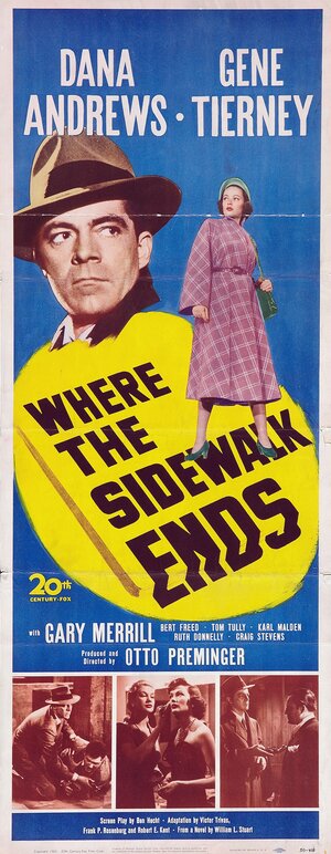 Постер: (Там, где кончается тротуар, 1950 - вся информация о фильме на FilmNavi.ru