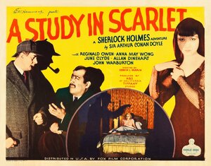 Постер: (Шерлок Холмс: Занятия в алом, 1933 - вся информация о фильме на FilmNavi.ru