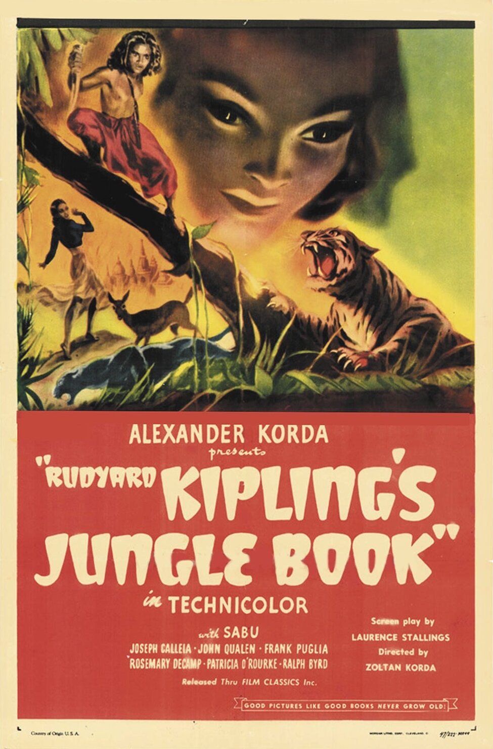Постеры: Книга джунглей / Постер фильма «Книга джунглей» (1942) #1926379