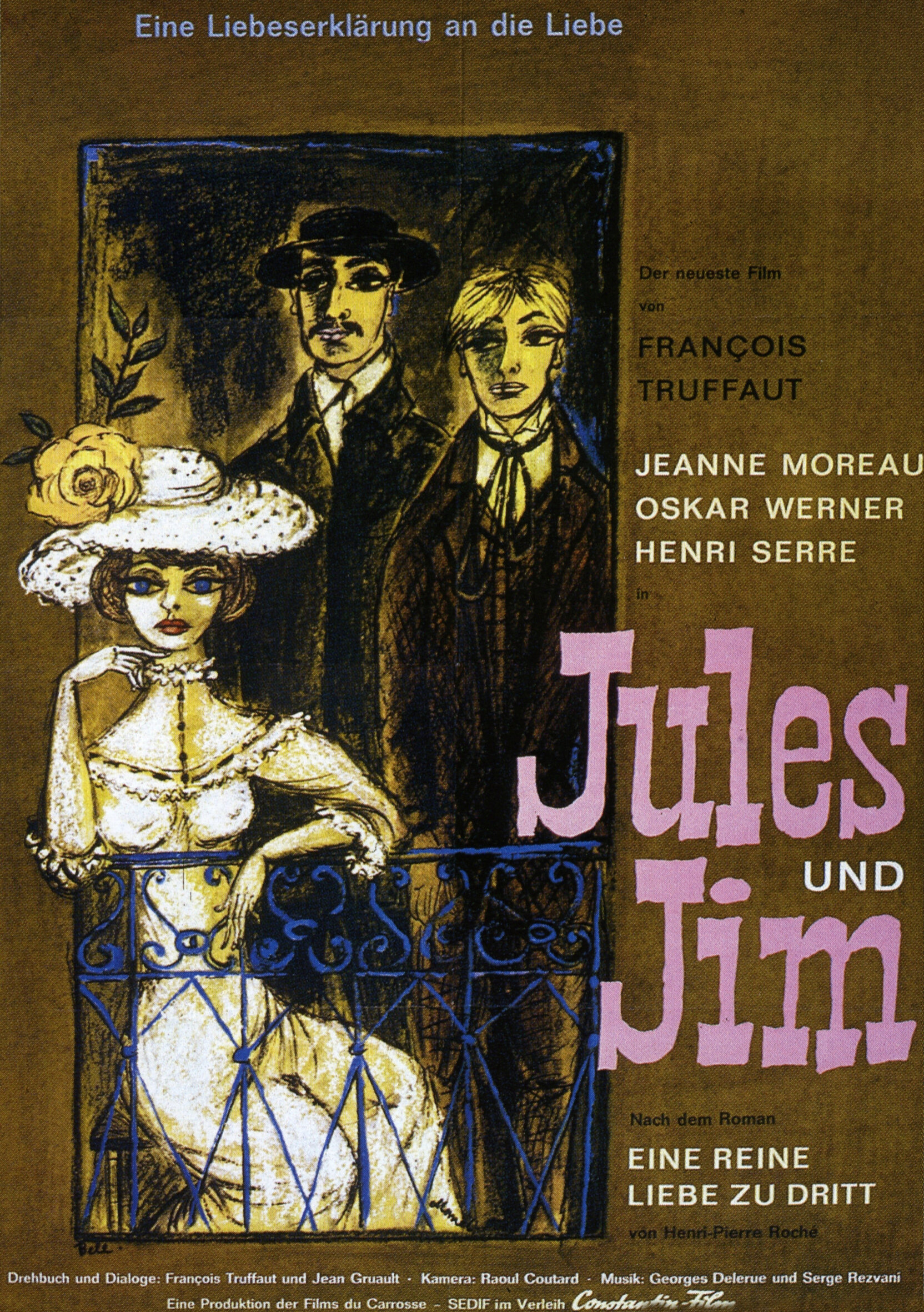 Постеры: Жюль и Джим / Постер фильма «Жюль и Джим» (1962) #629764