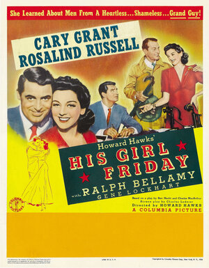 Постер: (Его девушка Пятница, 1939 - вся информация о фильме на FilmNavi.ru