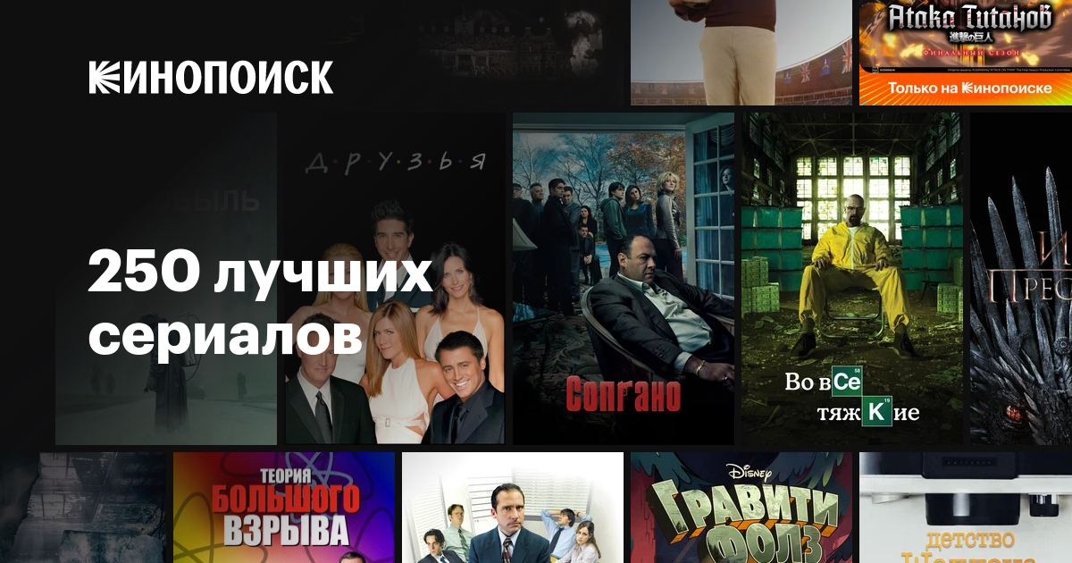 250 лучших сериалов — Кинопоиск