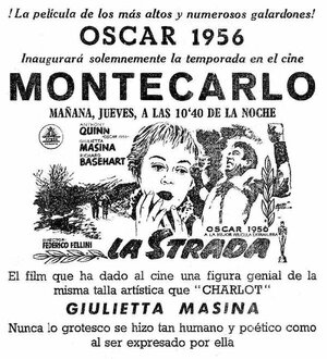 Постер: (Дорога, 1954 - вся информация о фильме на FilmNavi.ru