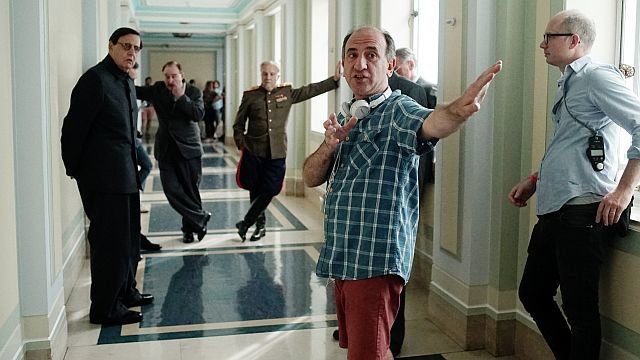 Армандо Ианнуччи на съемках фильма «Смерть Сталина»
