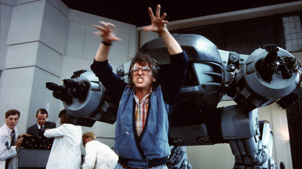 Пол Верховен на съемках фильма «Робокоп»
