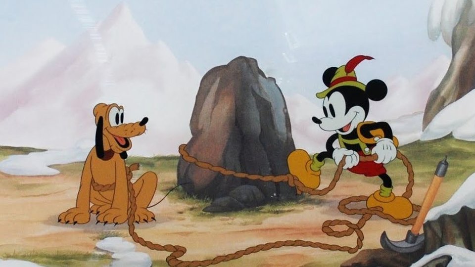 Плуто и Микки в мультфильме «Покорители Альп» (1936)