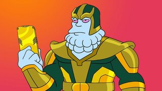 Глава Marvel озвучил в «Симпсонах» пародию на Таноса. Он вооружен приложением Судного дня