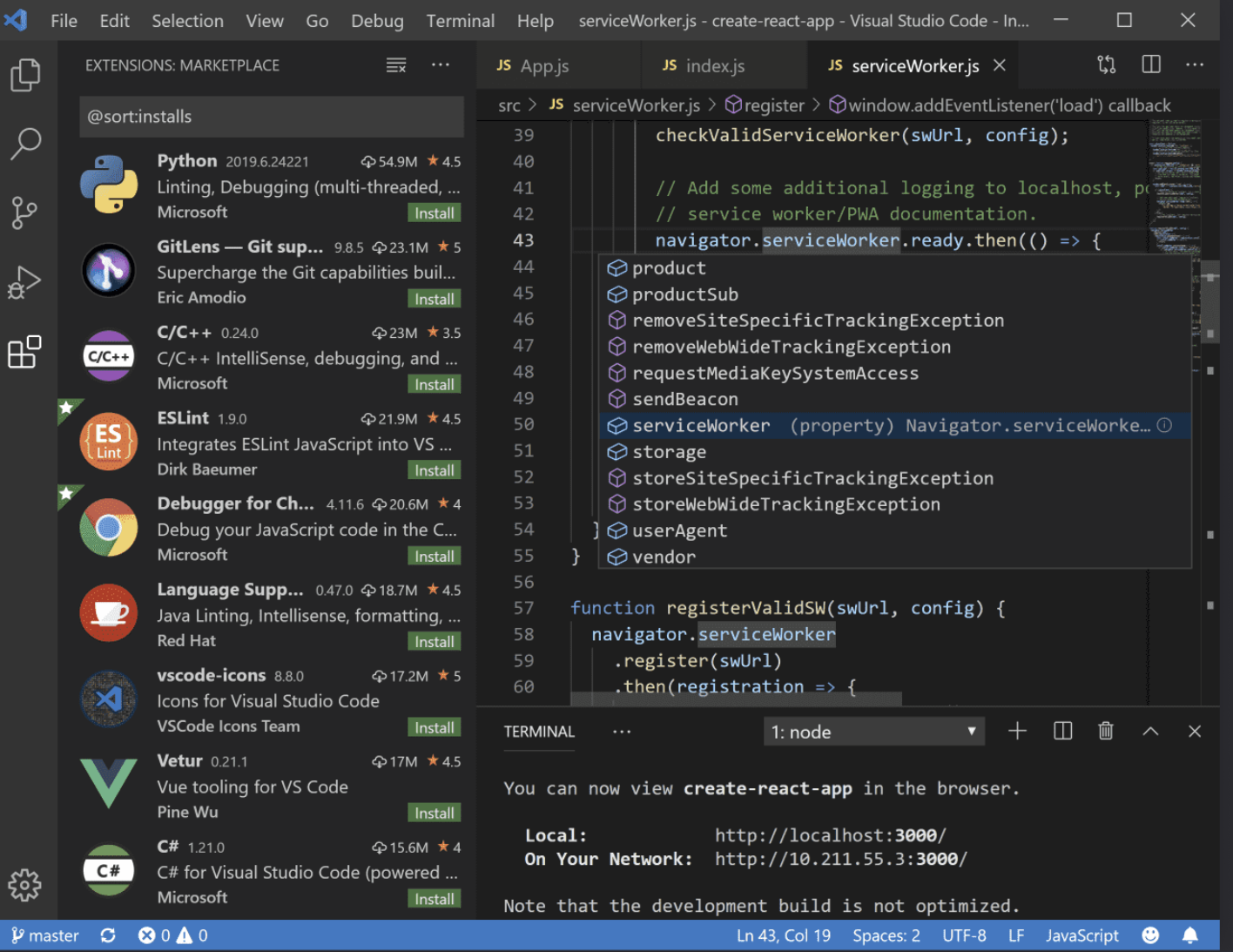 Редактор кода Visual Studio Code