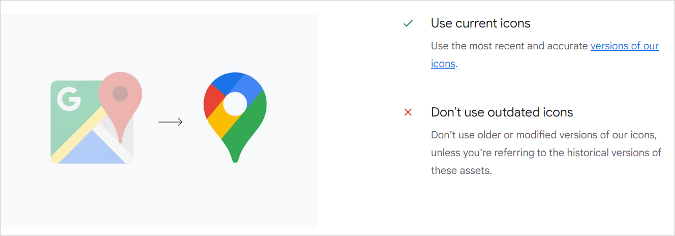 Google в руководстве для медиа просит не использовать устаревшие иконки