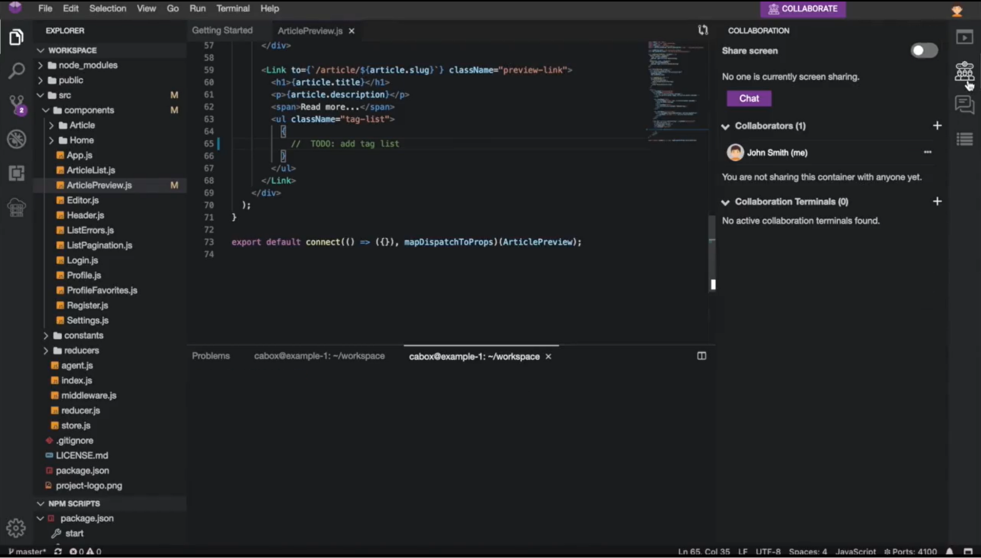 Редактор для написания кода Codeanywhere