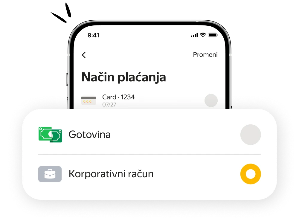 Aplikacija Yandex Go za zaposlene