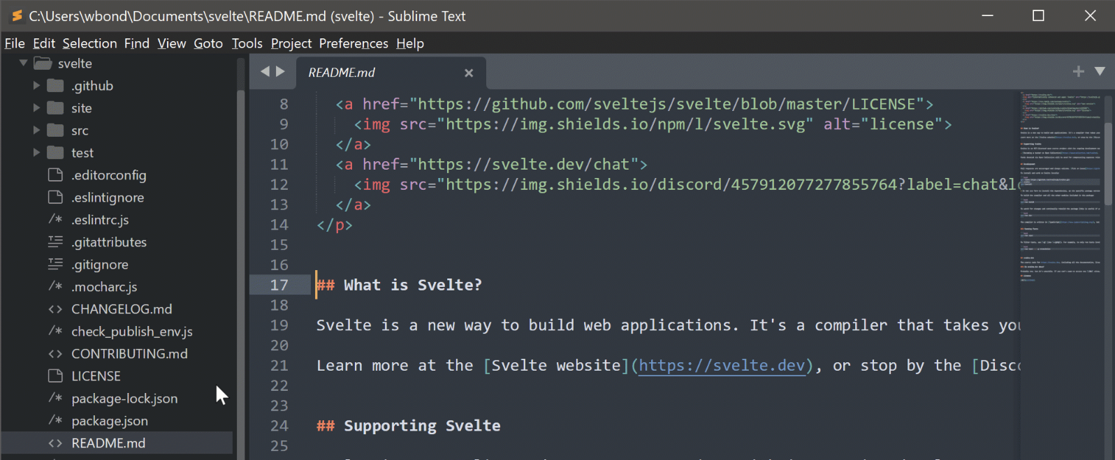 Редактор для работы с кодом Sublime Text