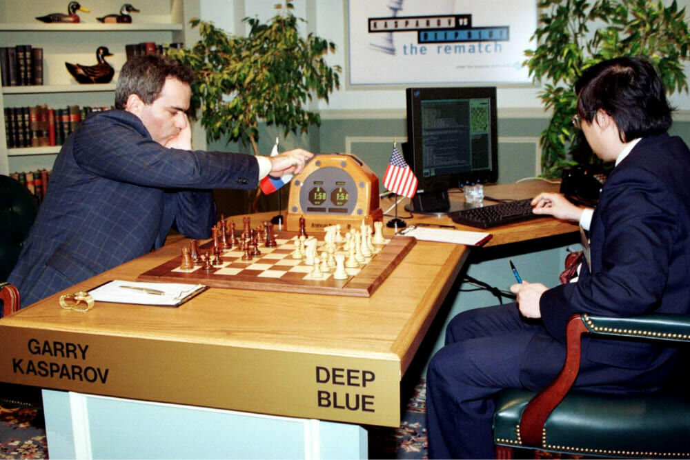 Гарри Каспаров играет с ИИ Deep Blue