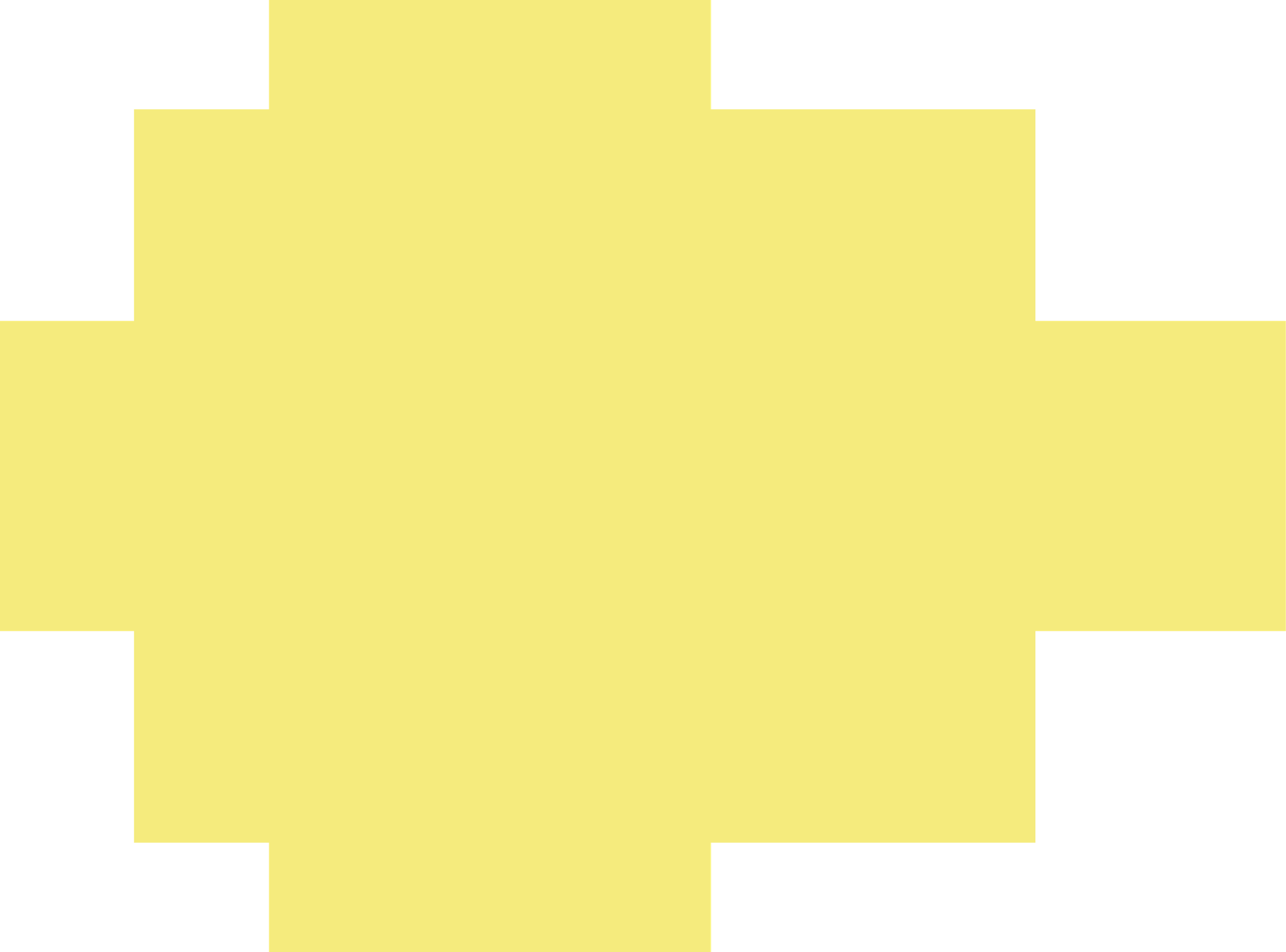 Cross shape with yellow center and black outer edges
