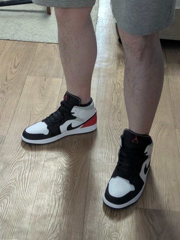 custom review-Jordan Air Jordan 1 MID SE MID Топ Винтажные баскетбольные кроссовки Мужской Белый Красный