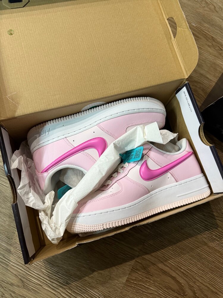 custom review-Nike Air FORCE 1 Low Топ Скейтборд Кроссовки Женские Белые Розовые