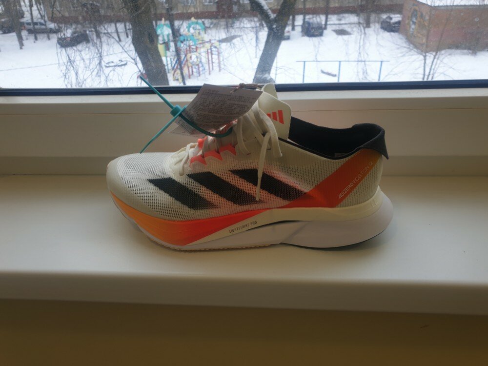 custom review-Adidas Adizero Boston 12 Беговые кроссовки Низкий топ Белый Мужской