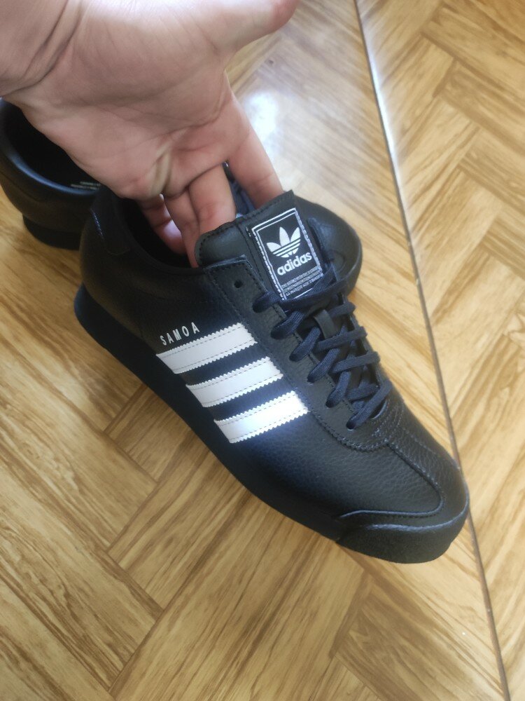 custom review-Adidas Originals Samoa Slip-Resistant Abrasion-Resistant Low-Top Skateboard Shoes Unisex Black White
