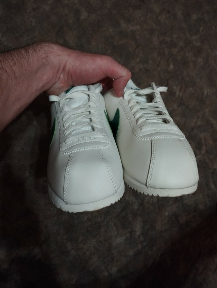 custom review-Nike Cortez Устойчивый к истиранию Низкий Топ Повседневная Городская Коммутерская Беговая Обувь Мужская Белый Зеленый