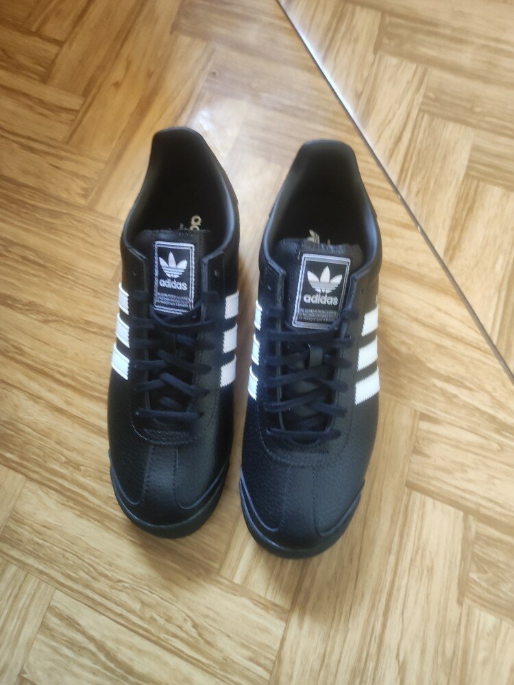 custom review-Adidas Originals Samoa Slip-Resistant Abrasion-Resistant Low-Top Skateboard Shoes Unisex Black White