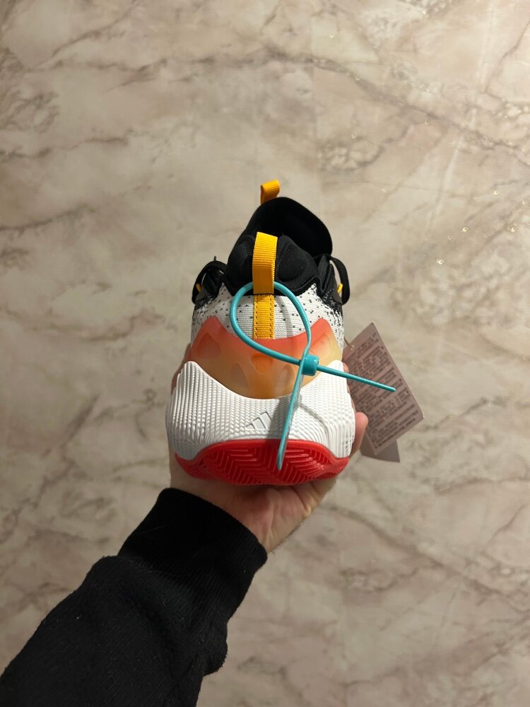 custom review-Adidas Trae Young 3,0 Амортизация Износостойкий MID Топ Баскетбольные кроссовки Унисекс Черный Белый Оранжевый