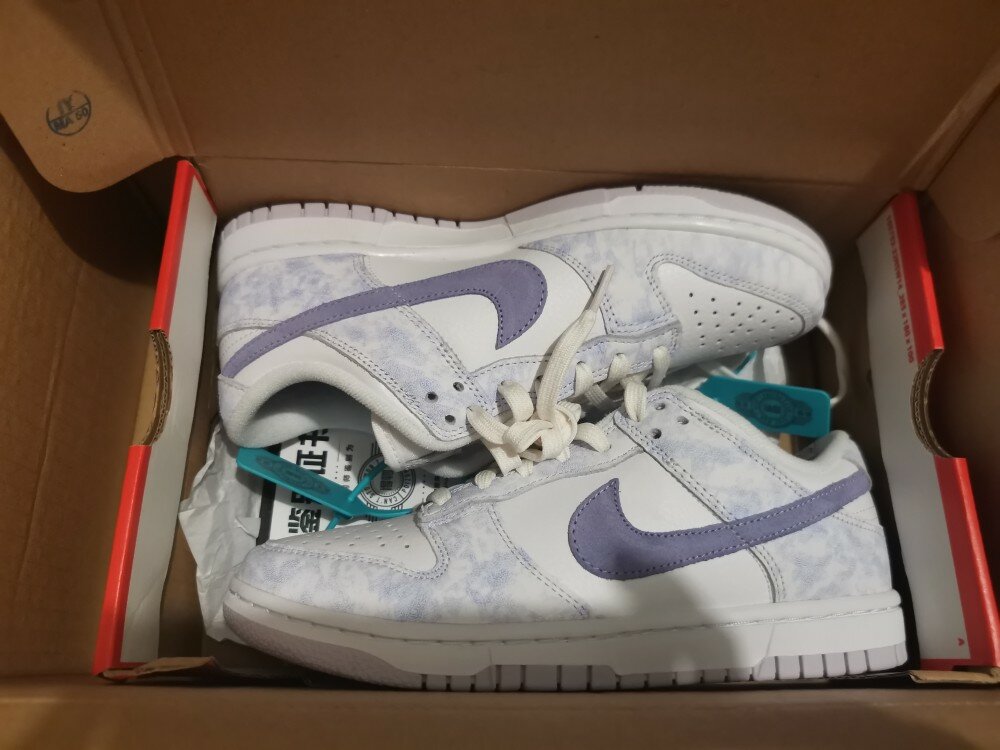 custom review-Nike Dunk Low Топ Кроссовки для скейтбординга Женские Белые Фиолетовые