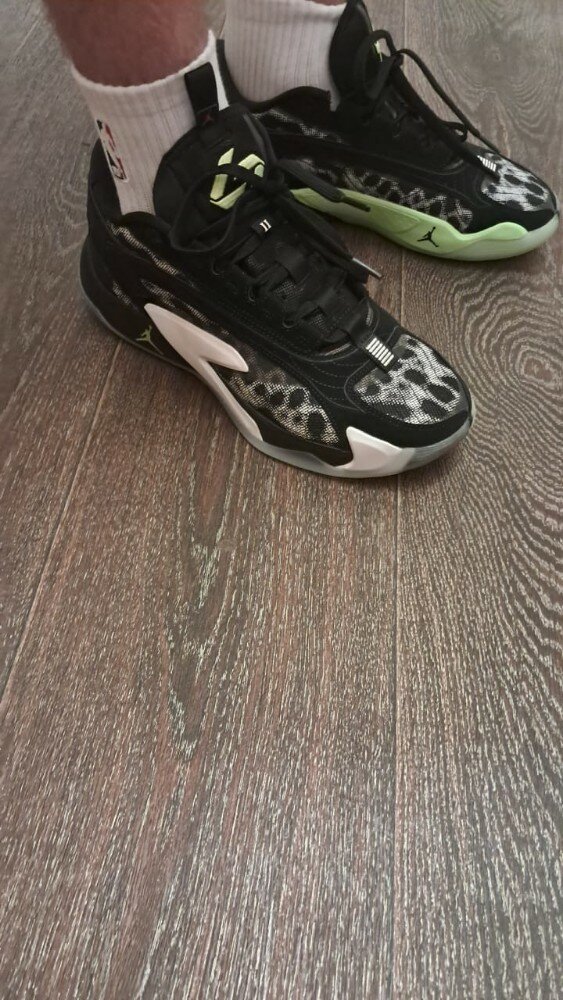 custom review-Jordan Luka 2 Luka 2 PF Дышащие Низкие Баскетбольные Кроссовки Мужские Черные Белые