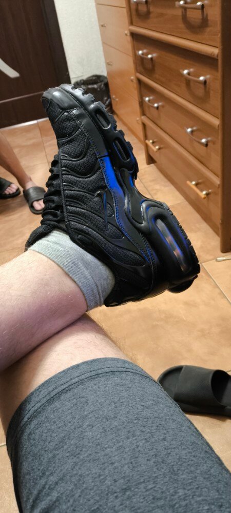 custom review-Nike Air Max Plus Амортизация Низкий Топ Повседневный Городской Коммутирование Беговые кроссовки Мужской Черный